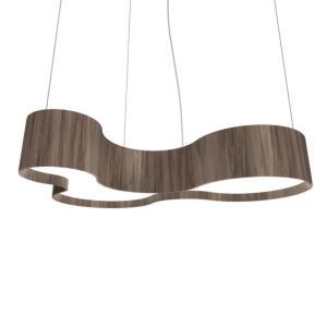 Organic LED Pendant in American Walnut