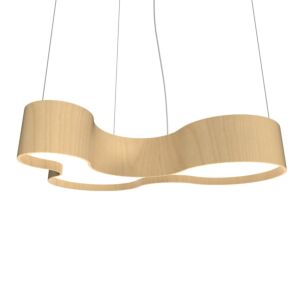 Organic LED Pendant in Maple