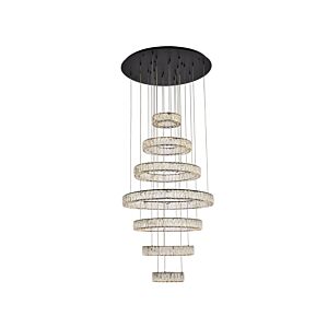 Monroe LED Chandelier in Black by Elegant Lighting