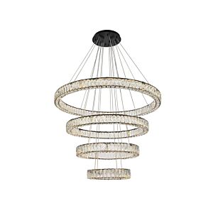 Monroe LED Chandelier in Black by Elegant Lighting