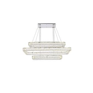 Monroe LED Pendant in Chrome by Elegant Lighting