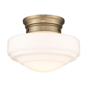 Ingalls MBS One Light Semi Flush Mount in Modern Brass by Golden