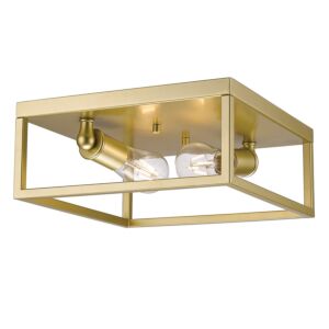 Wesson OG 2-Light Flush Mount in Olympic Gold