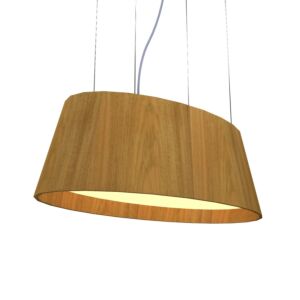 Oval LED Pendant in Louro Freijo