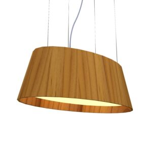 Oval LED Pendant in Teak