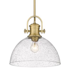 Hines BCB One Light Pendant in Brushed Champagne Bronze by Golden