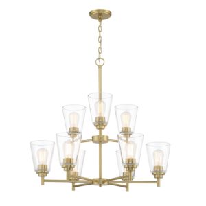 Westin 9-Light Chandelier in Brushed Gold