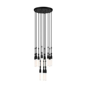 Louise 11-Light Chandelier in Matte Black