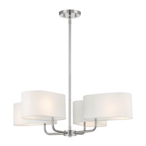 Midtown 4-Light Chandelier in Polished Nickel