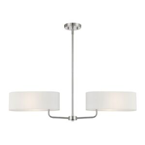 Midtown 2-Light Island Pendant in Polished Nickel