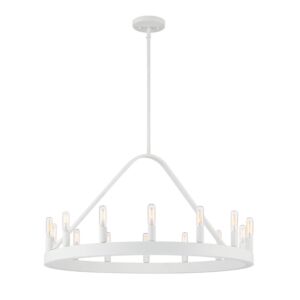 Carousel 14-Light Chandelier in Matte White