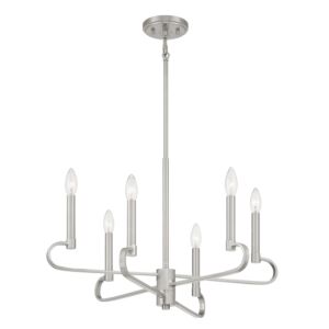 Summit 6-Light Chandelier in Brushed Nickel