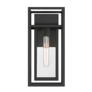 Burton 1-Light Wall Lantern in Black