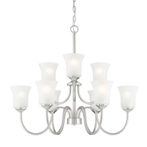 Bronson 9-Light Chandelier in Brushed Nickel