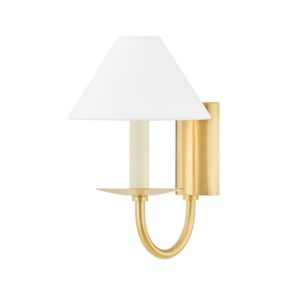 Lenore One Light Wall Sconce in Aged Brass by Mitzi