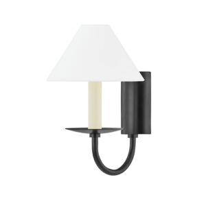 Lenore One Light Wall Sconce in Soft Black by Mitzi