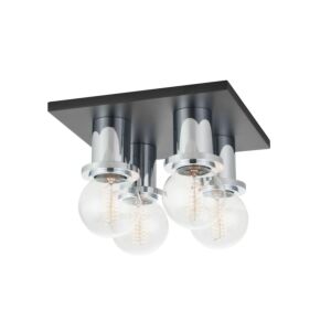 Brandi  Flush Mount in Polished Chrome Soft Black by Mitzi