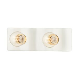 Jillian  Bathroom Vanity Light in Ceramic White by Mitzi