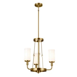 Vetivene 3-Light Mini Chandelier in Natural Brass