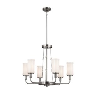 Vetivene 6-Light Chandelier in Classic Pewter