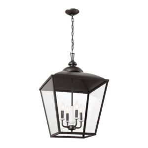 Dame Four Light Foyer Pendant in Anvil Iron by Kichler