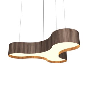 Organic LED Pendant in American Walnut