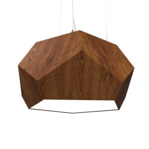 Facet 1-Light Pendant in Imbuia