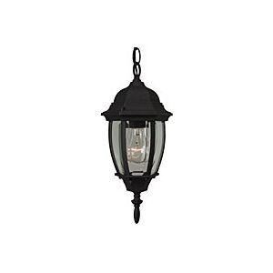 Craftmade Bent Glass 15" Outdoor Hanging Light in Textured Matte Black