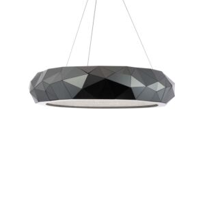 Mosaic LED Pendant in Black Polished Stainless Steel by Schonbek Beyond