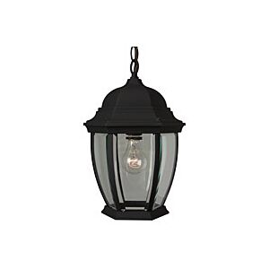 Bent Glass Cast One Light Pendant in Textured Black by Craftmade