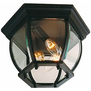 Craftmade Bent Glass 7" Outdoor Ceiling Light in Textured Matte Black