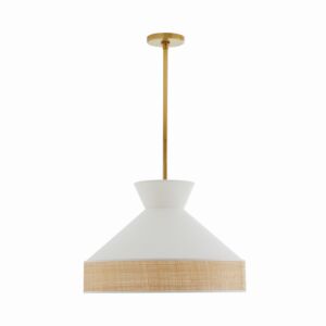 Malena One Light Pendant in White by Arteriors