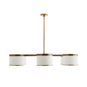 Max Six Light Chandelier in Antique Brass by Arteriors