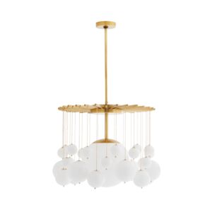 Mira One Light Chandelier in Antique Brass by Arteriors