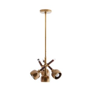 Pavo Four Light Pendant in Dark Walnut by Arteriors