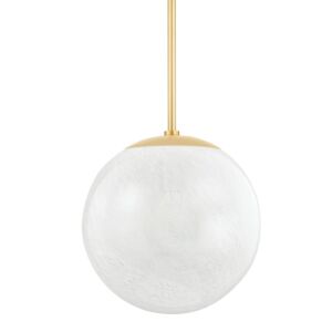 Burlington One Light Pendant in Aged Brass by Hudson Valley