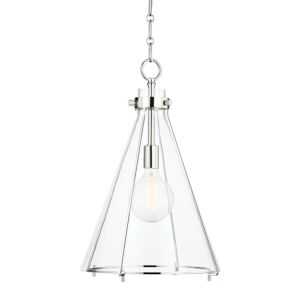 Eldridge 1-Light Pendant in Polished Nickel