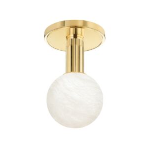 Murray Hill 1-Light LED Flush Mount in Aged Brass