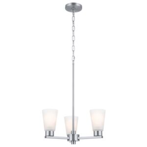 Stamos Three Light Chandelier in Brushed Nickel by Kichler