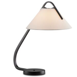 Frey  Desk Lamp in Satin Black Brushed Brown by Currey and Company