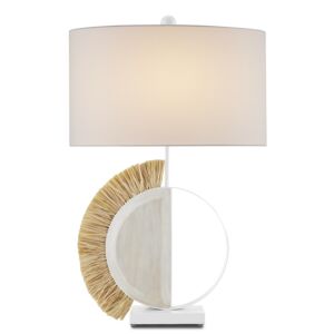 Jamie Beckwith  Table Lamp in White Sandstone Natural by Currey and Company