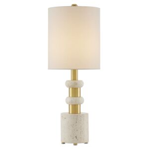 Goletta  Table Lamp in Beige Antique Brass by Currey and Company