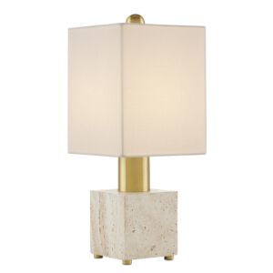 Gentini  Table Lamp in Beige Antique Brass by Currey and Company