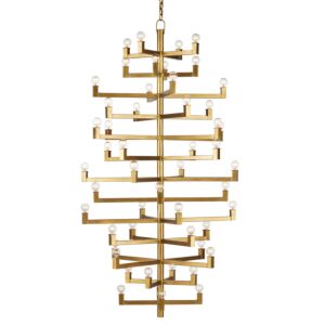 Andre 52 Light Chandelier in Brass by Currey and Company