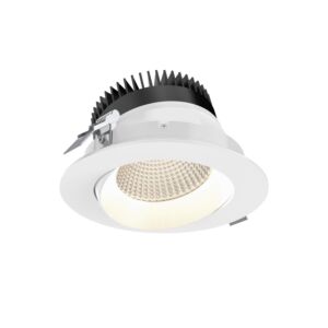 1-Light Regressed Gimbal Downlight in White