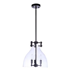 Craftmade Chardonnay 3-Light Pendant Light in Flat Black