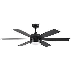 Trevor 52"Ceiling Fan in Flat Black by Craftmade