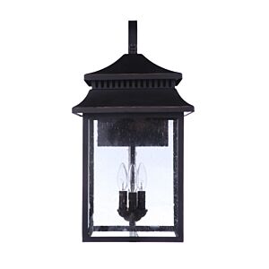 Craftmade Crossbend 3-Light Outdoor Wall Light in Matte Black