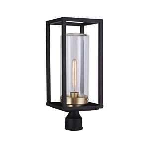 Neo One Light Outdoor Post Mount in Midnight   Satin Brass by Craftmade