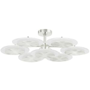 Topaz LED Semi Flush Mount in Polished Nickel by Corbett Lighting